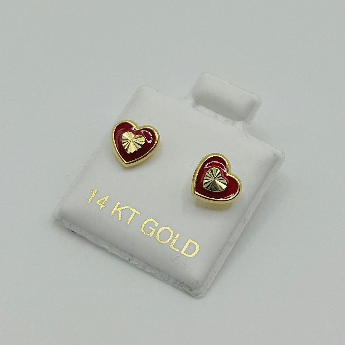 14k Gold In Love Screwback Earrings
