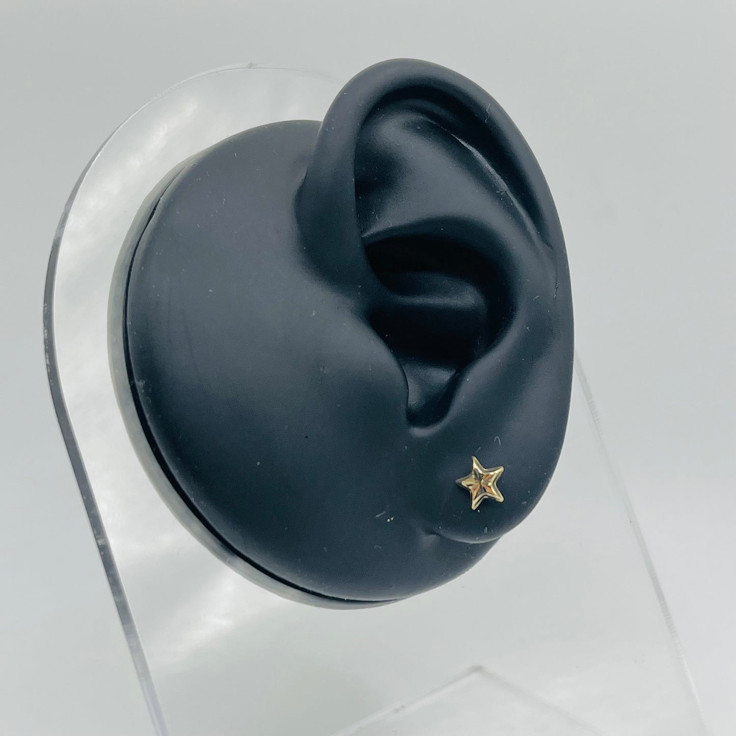 14k Gold Fancy Star Screwback Earrings