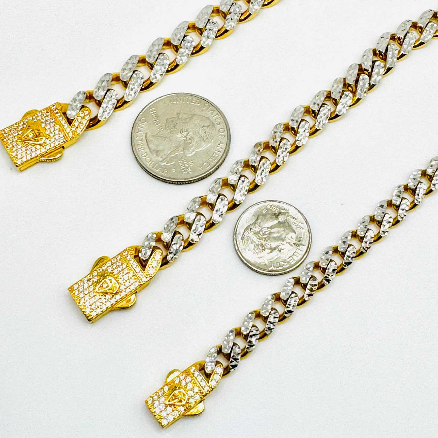10K Gold 8.5mm Miami Cuban Monaco Bracelet
