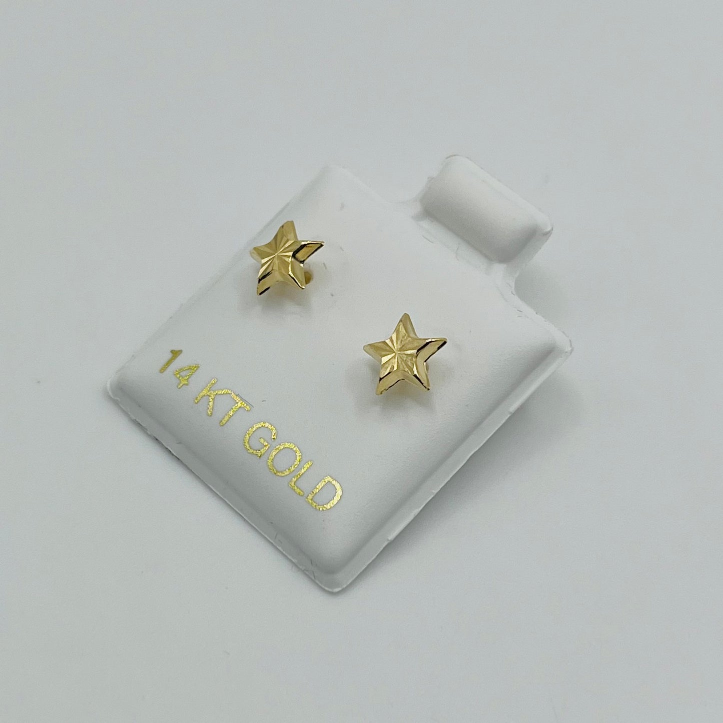 14k Gold Fancy Star Screwback Earrings