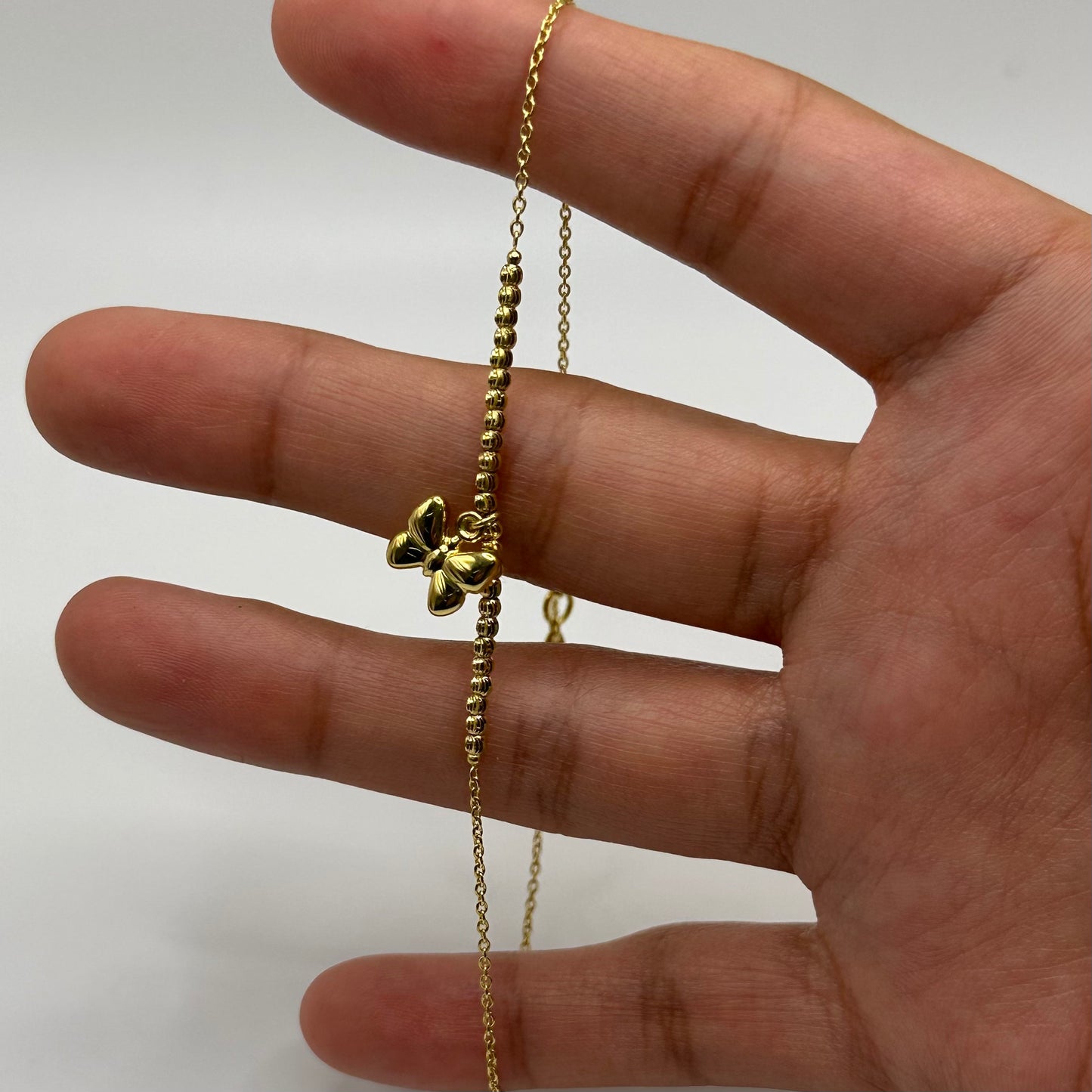 10k Gold Bow Anklet