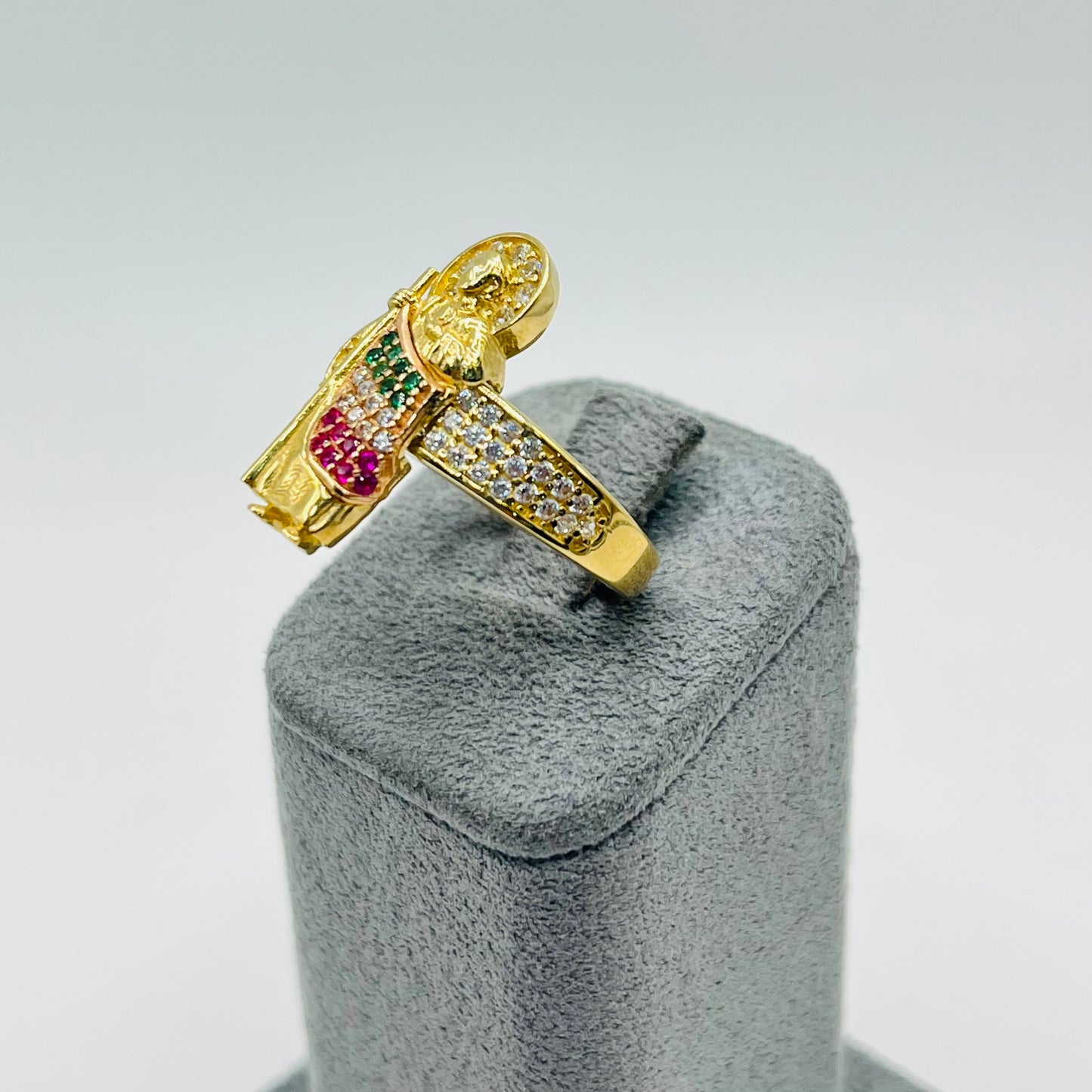 10k Gold Cz San Judas de Color Ring