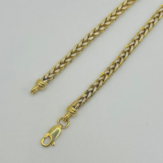 10K Gold 3mm Diamond Cut Palm Bracelet