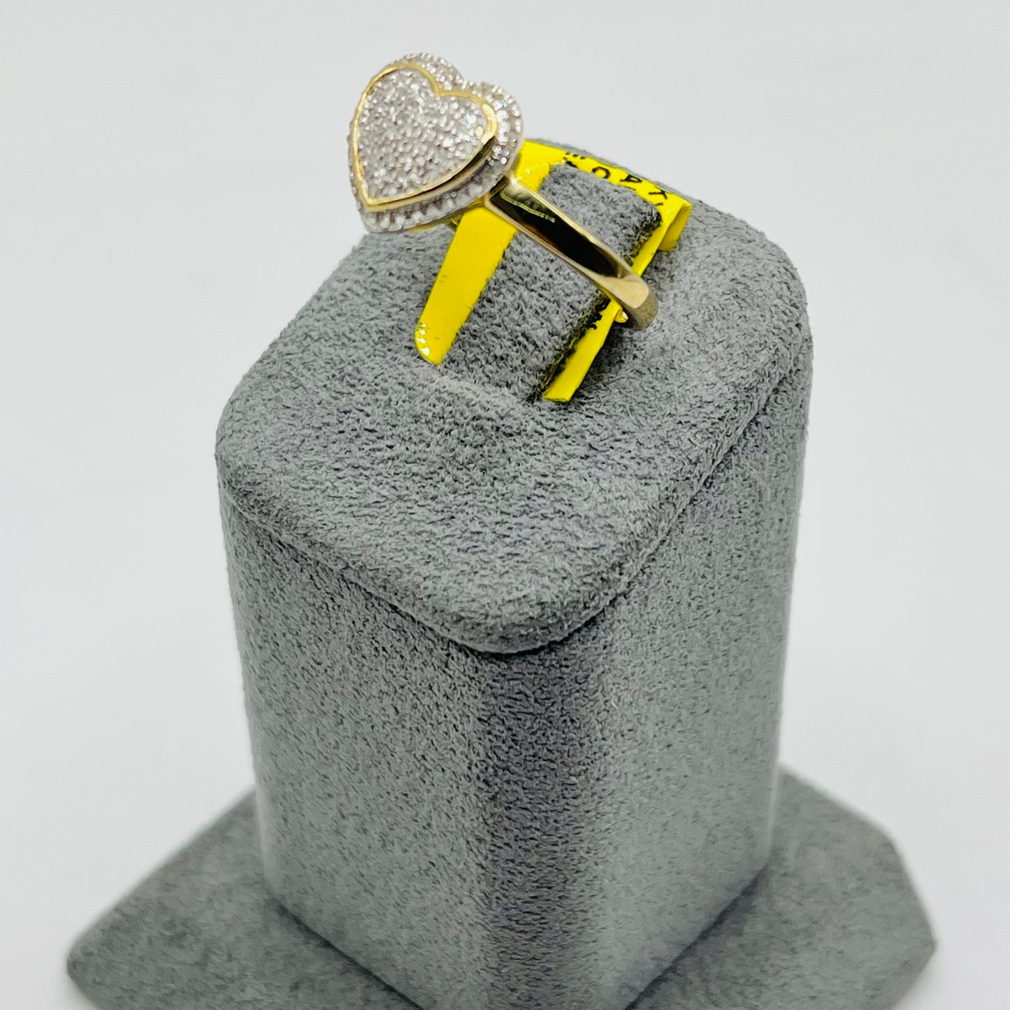 10k Gold Natural Diamond Couture Heart Ring