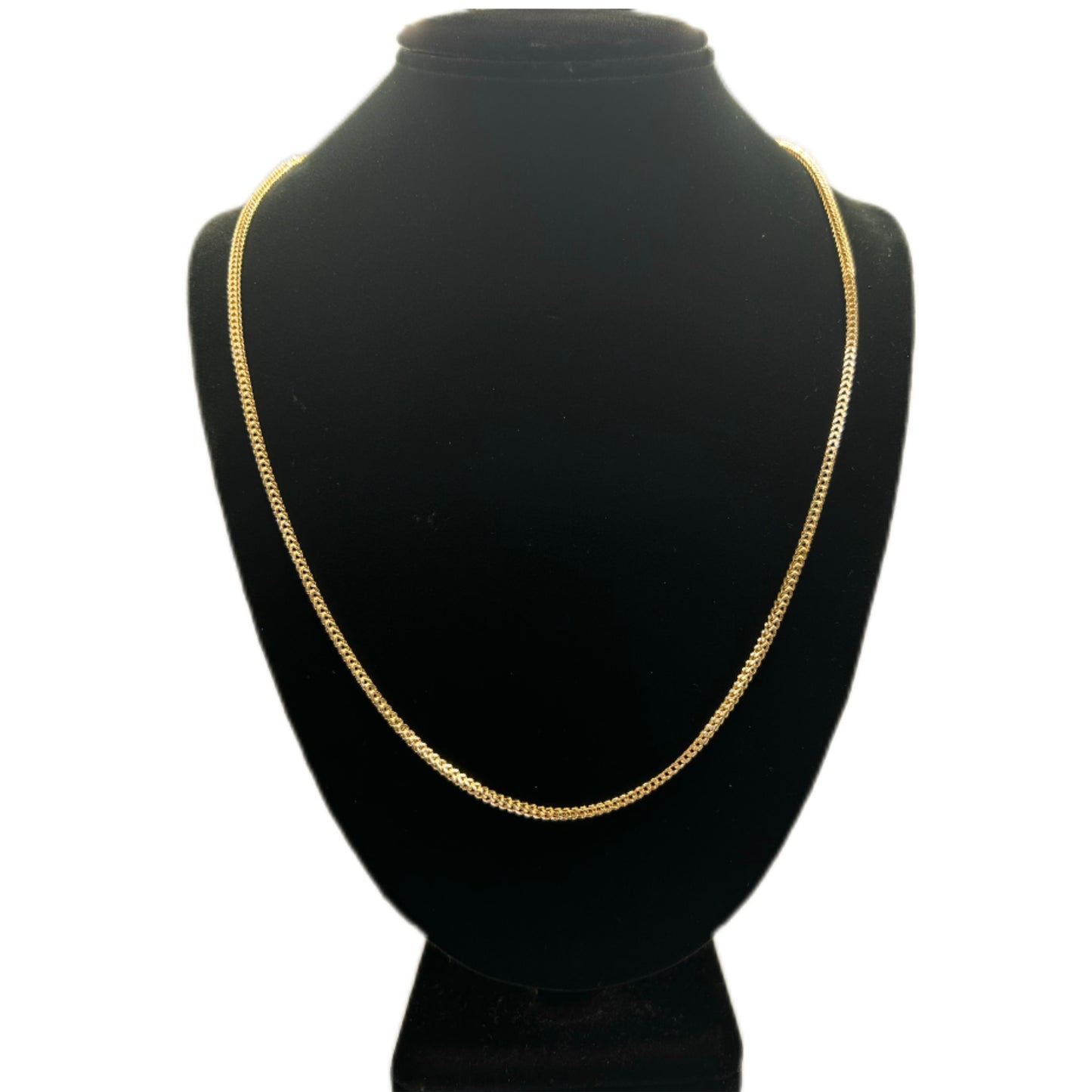 10K Gold Hollow 2.2mm Diamond Cut Franco Chain