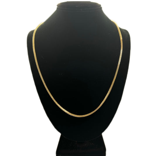10K Gold Hollow 2.2mm Diamond Cut Franco Chain