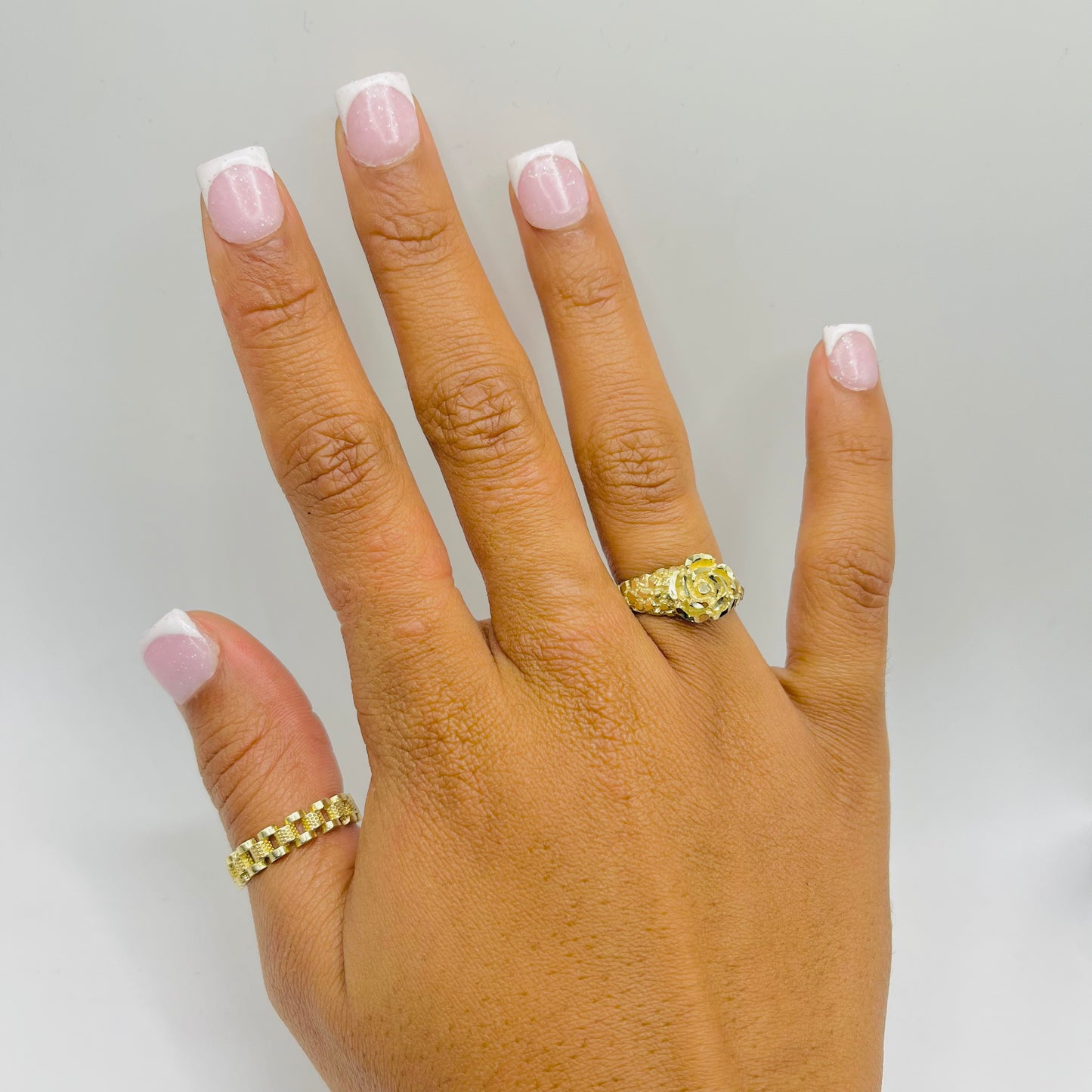 10k Gold Nugget Rose Ring