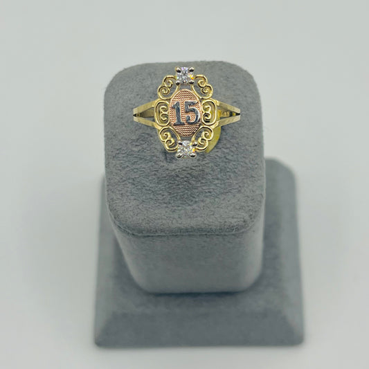 14K Gold Elegante Quince Ring