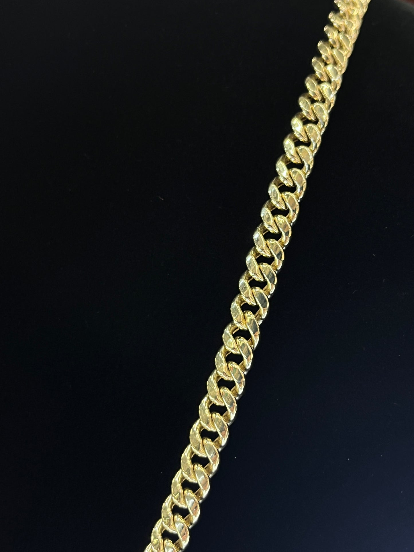 10K GOLD 5.5mm HOLLOW MIAMI CUBAN CHAIN