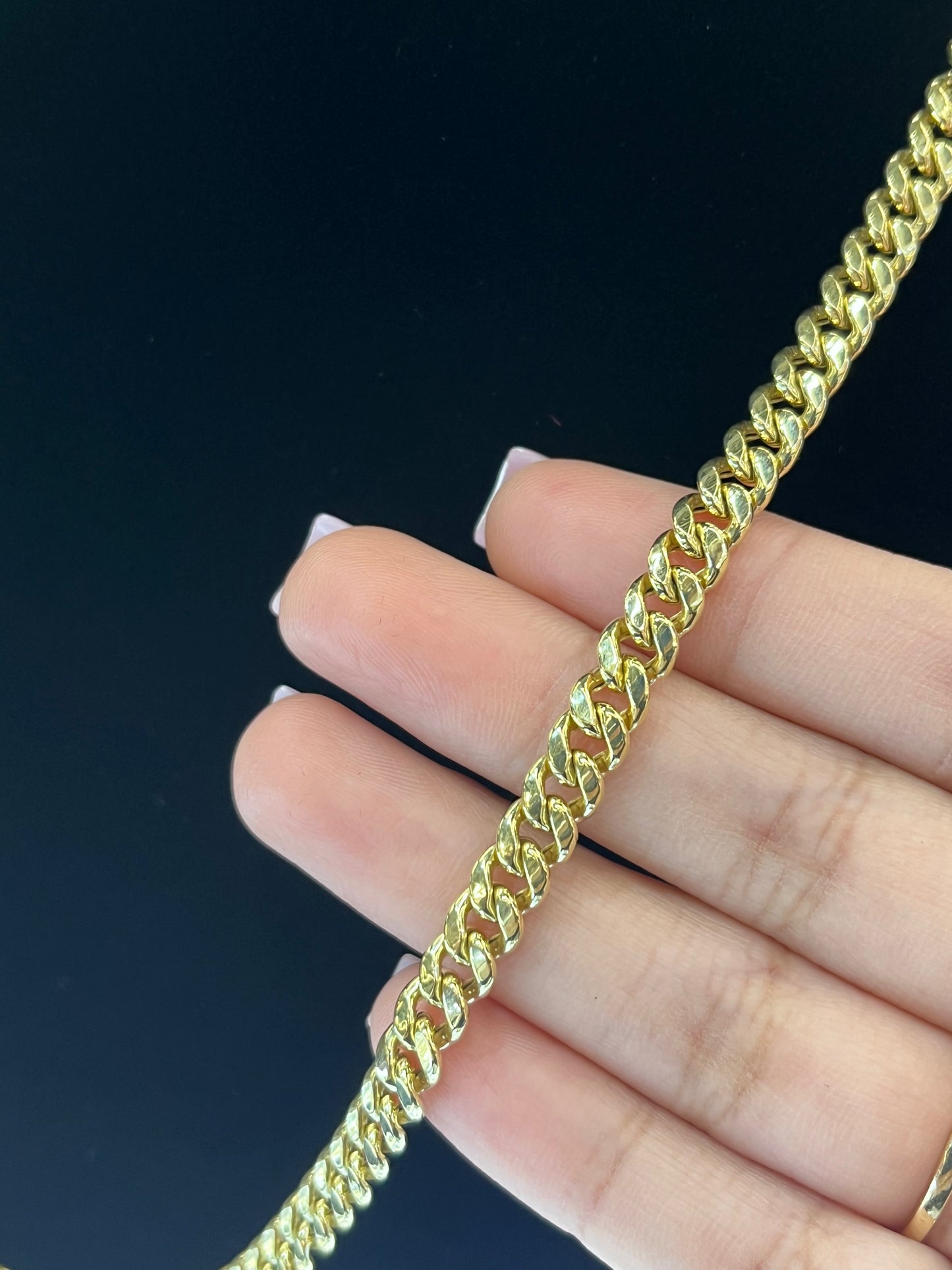 10K GOLD 5.5mm HOLLOW MIAMI CUBAN CHAIN