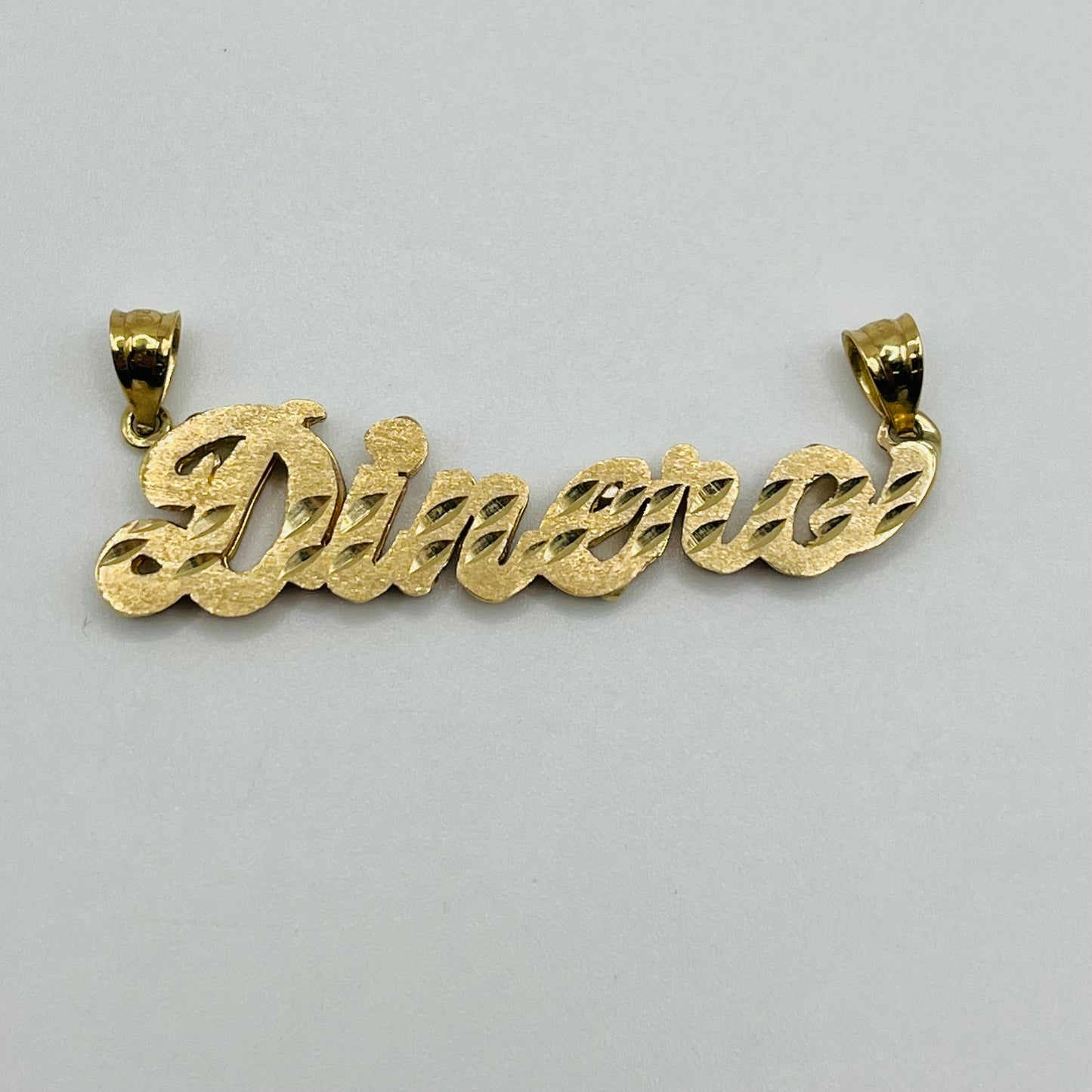 10K Gold Double Nameplate - Dominique