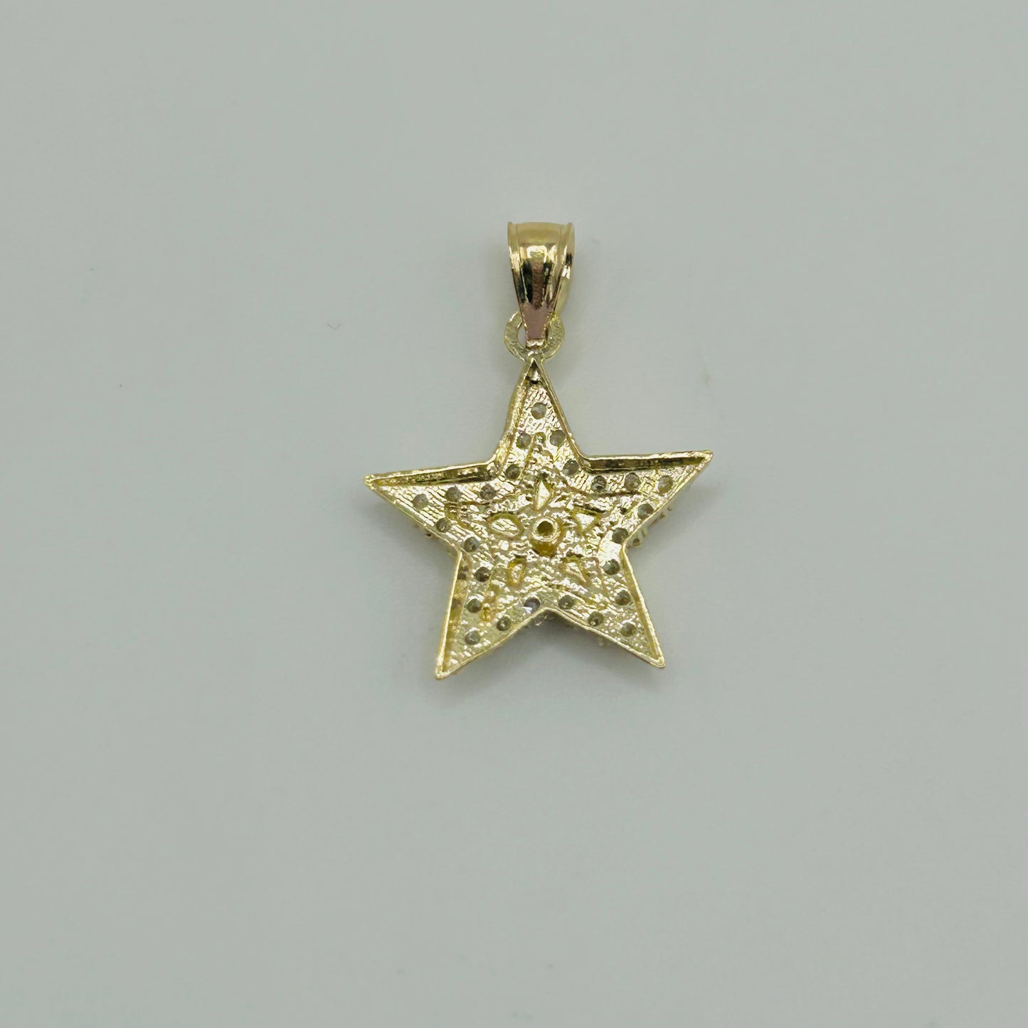 10k Gold Cz Nugget Star Charm (M)