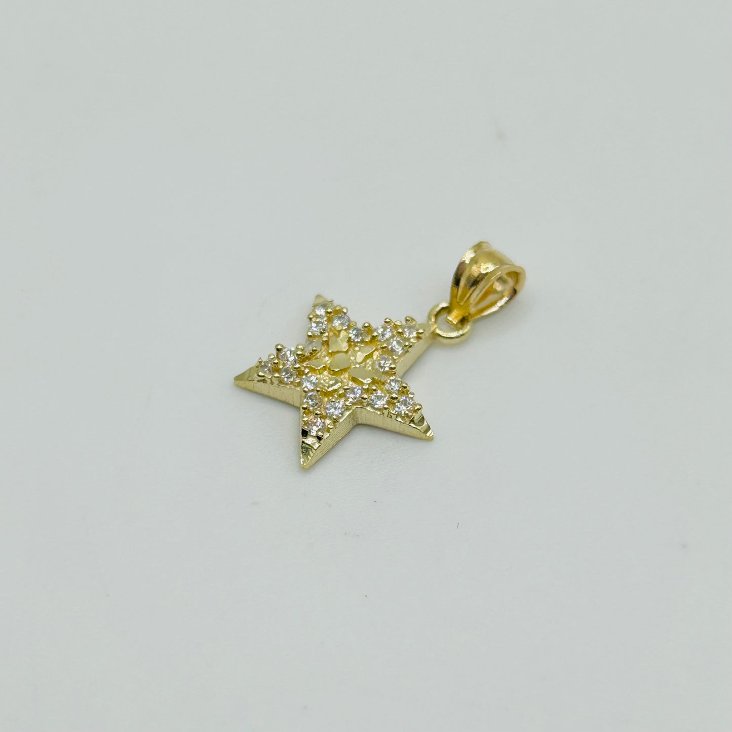 10k Gold Cz Nugget Star Charm (S)