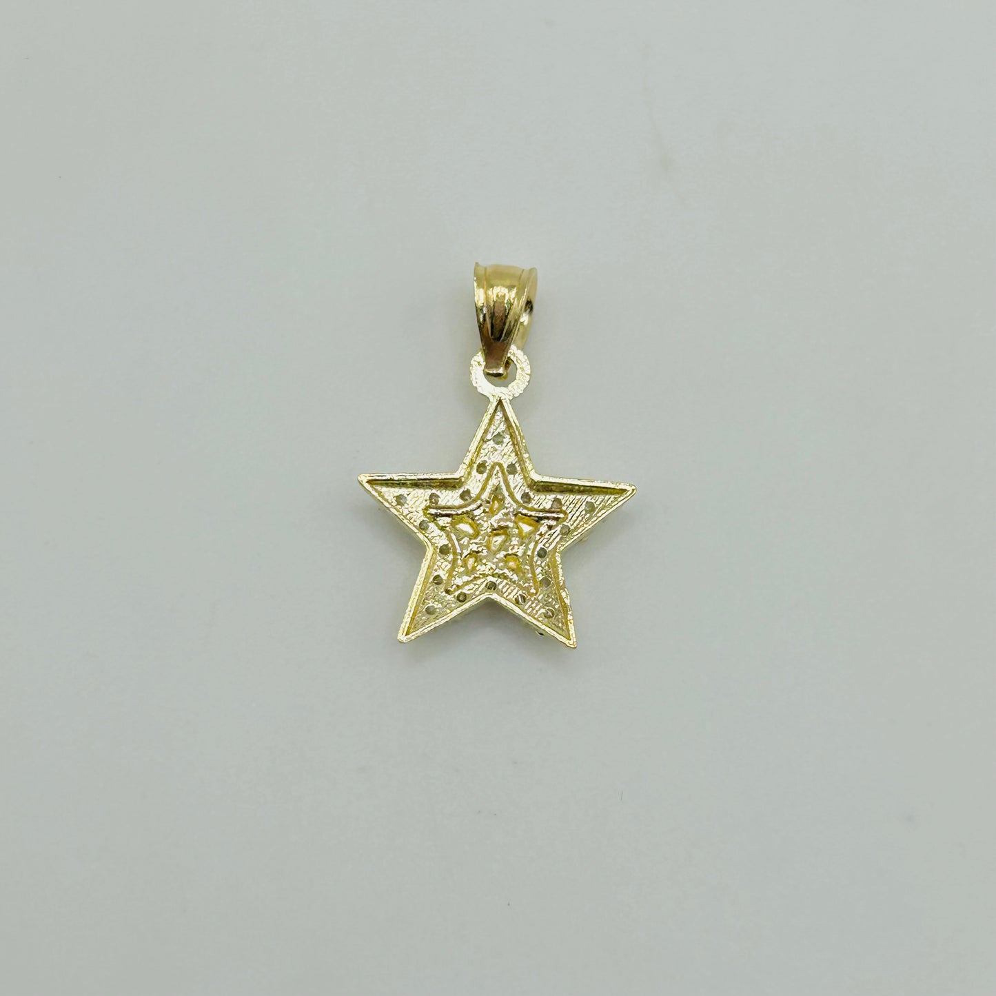 10k Gold Cz Nugget Star Charm (S)