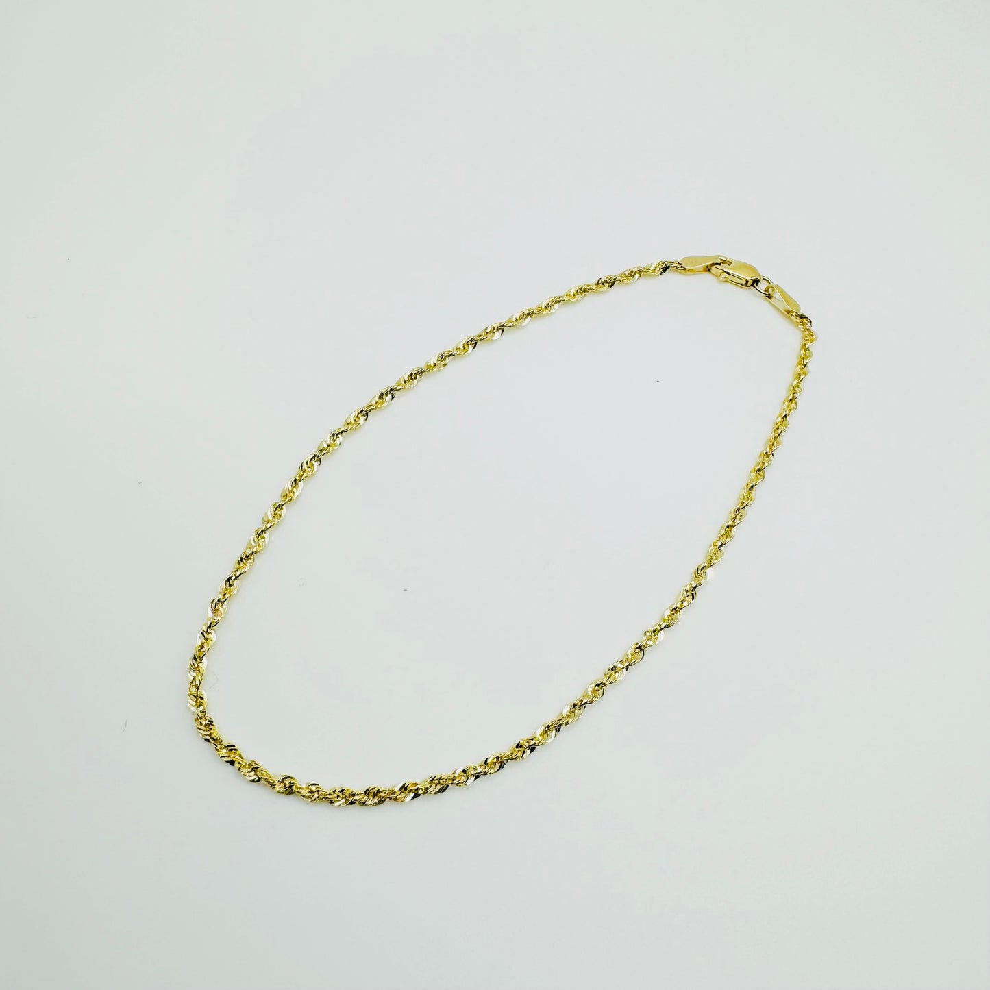 14K Gold Rope Bracelet 1.5mm