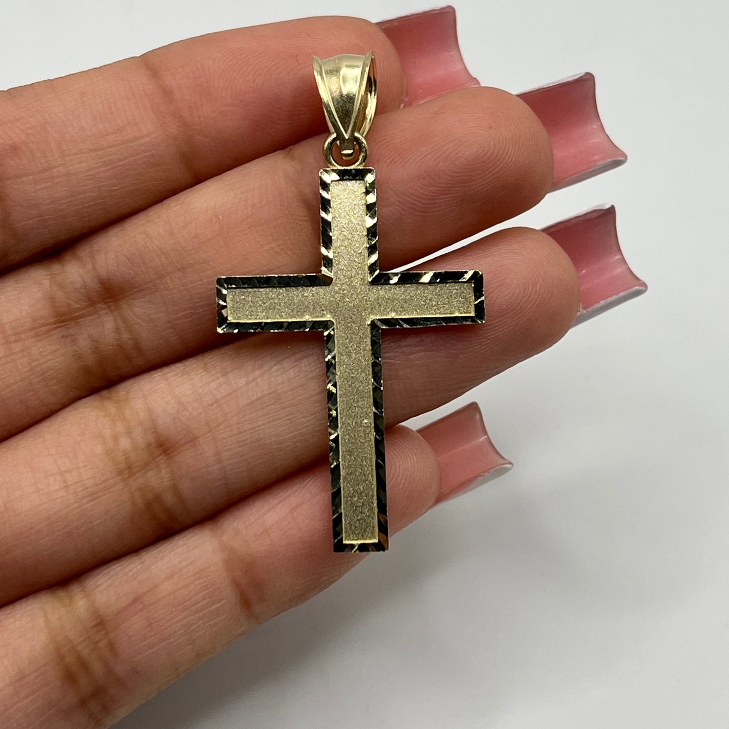 10k Gold Bold Cross Charm