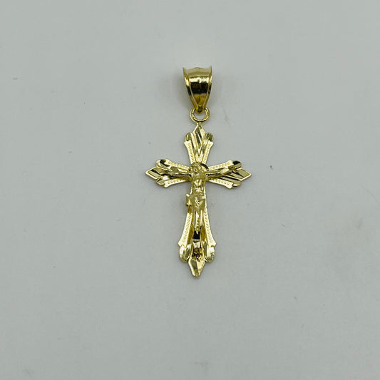 10k Gold Elegant Crucifix Charm