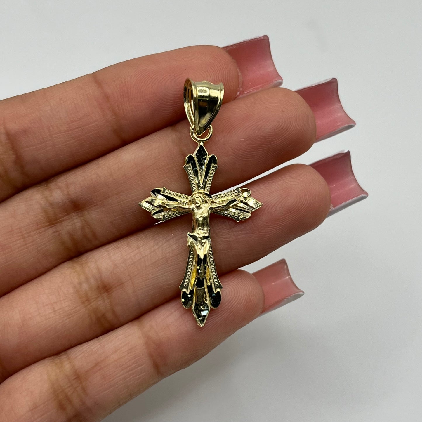 10k Gold Elegant Crucifix Charm