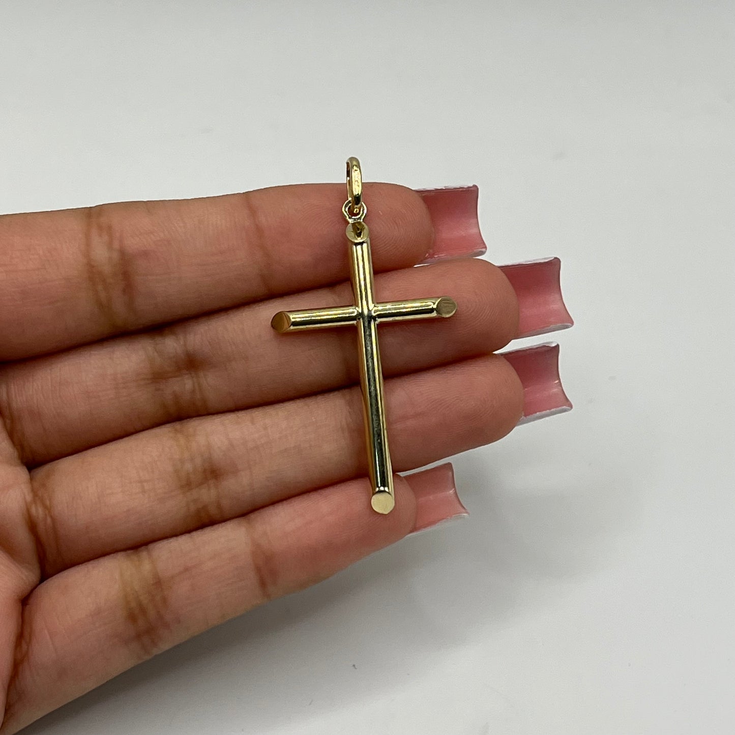 10k Gold Dainty Cross Charm