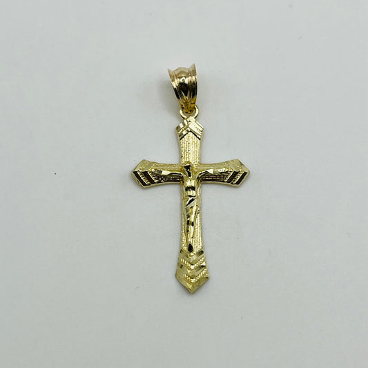 10k Gold Sleek Cross Charm (medium)