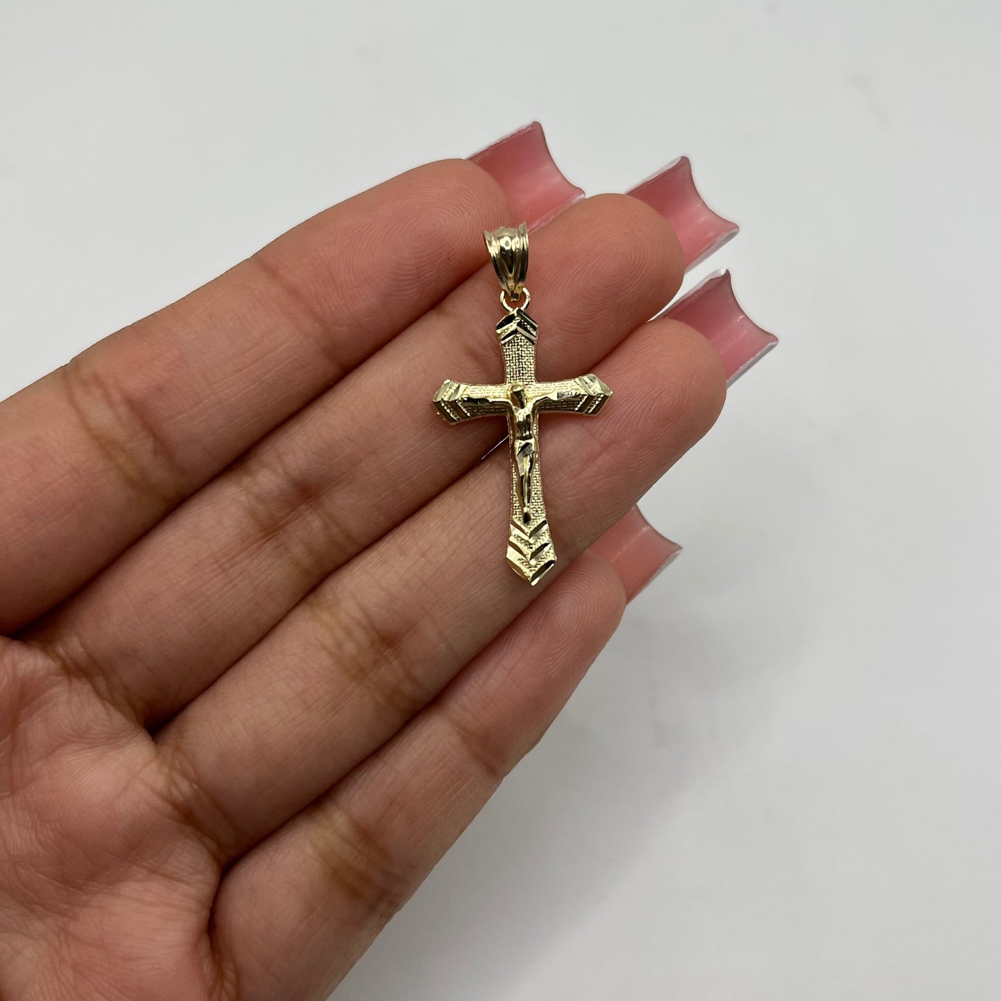 10k Gold Sleek Cross Charm