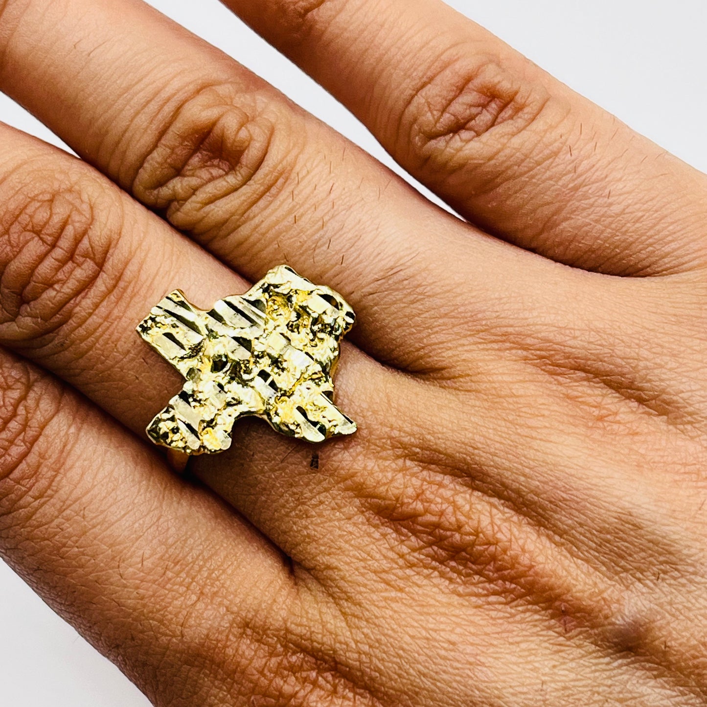 10K Gold Texas Nugget Ring