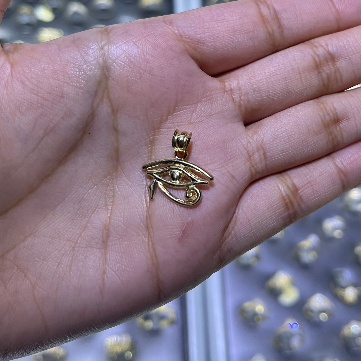 10k Gold Horus Evil Eye Charm