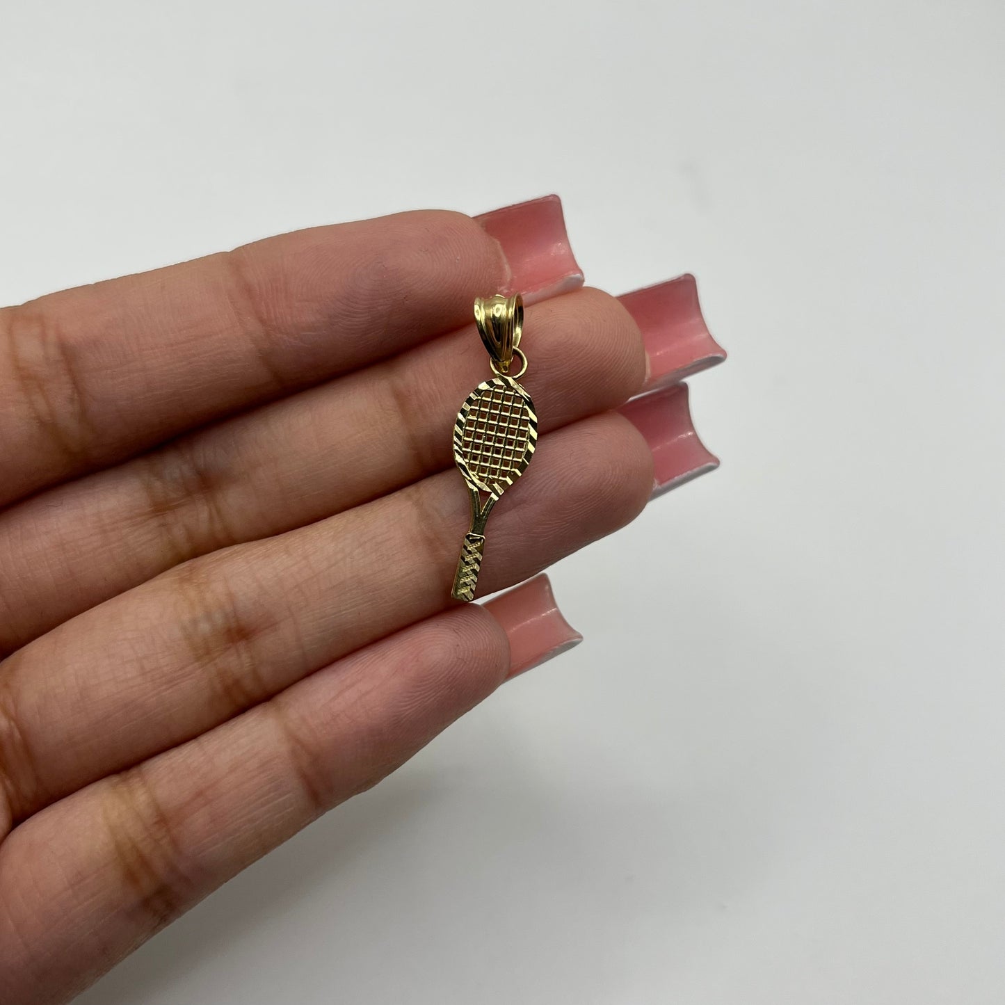 10k Gold Tennis Racket Charm