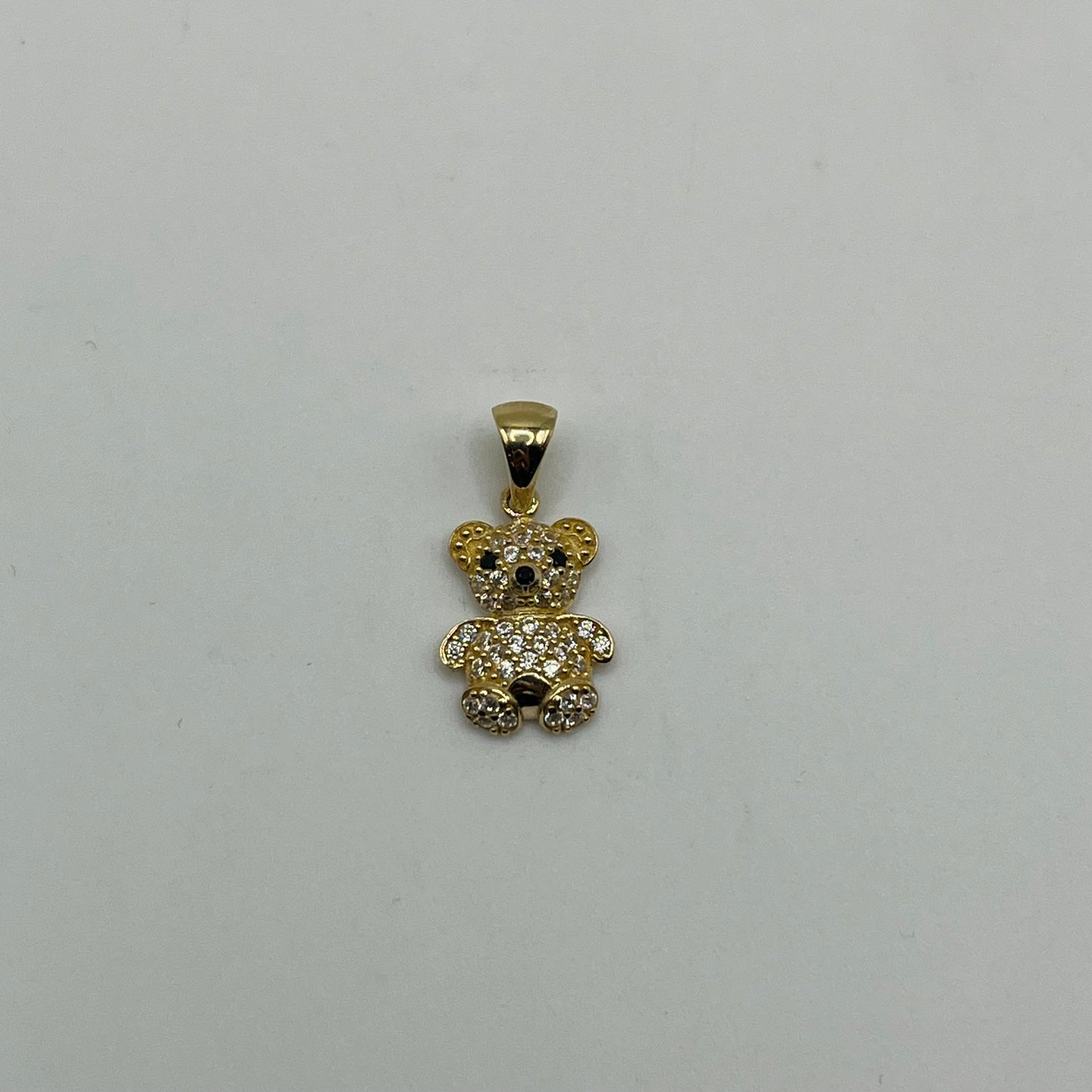 10k Gold CZ Tiny Teddy Bear Charm