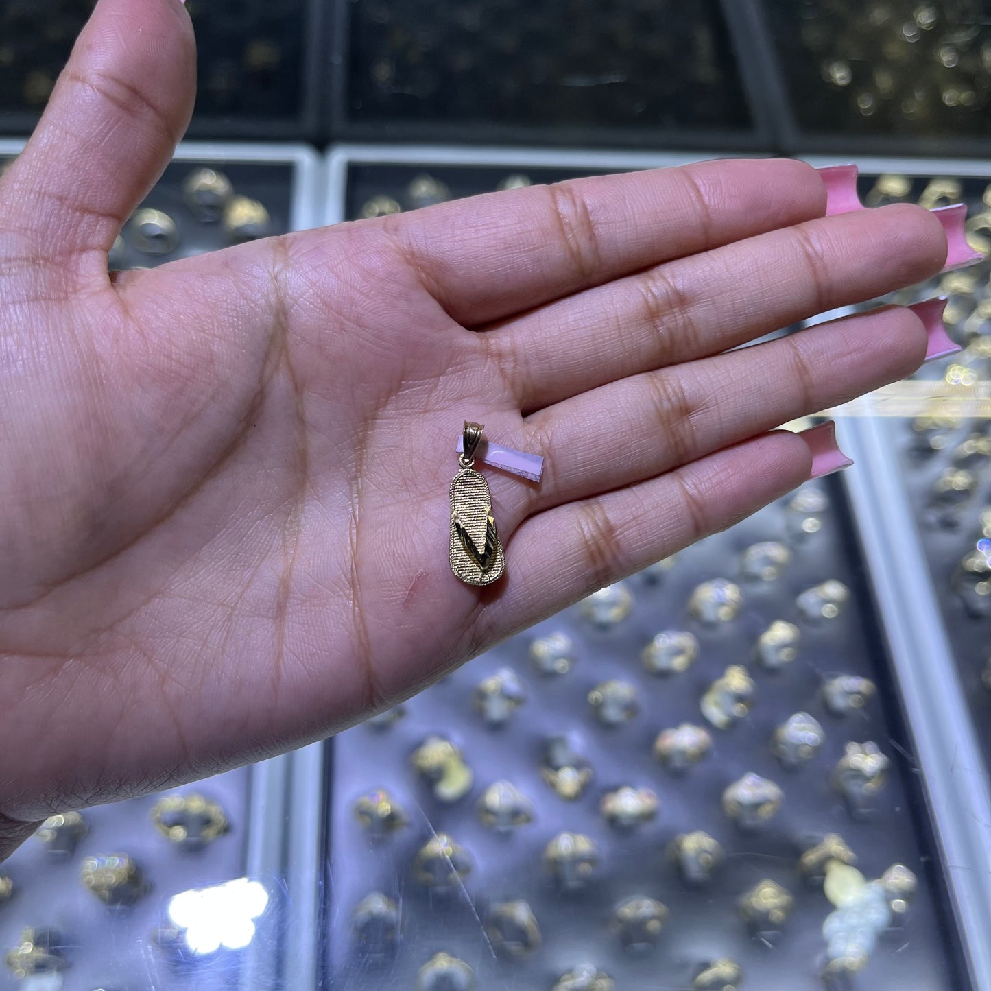 14k Gold Single Sandal Charm