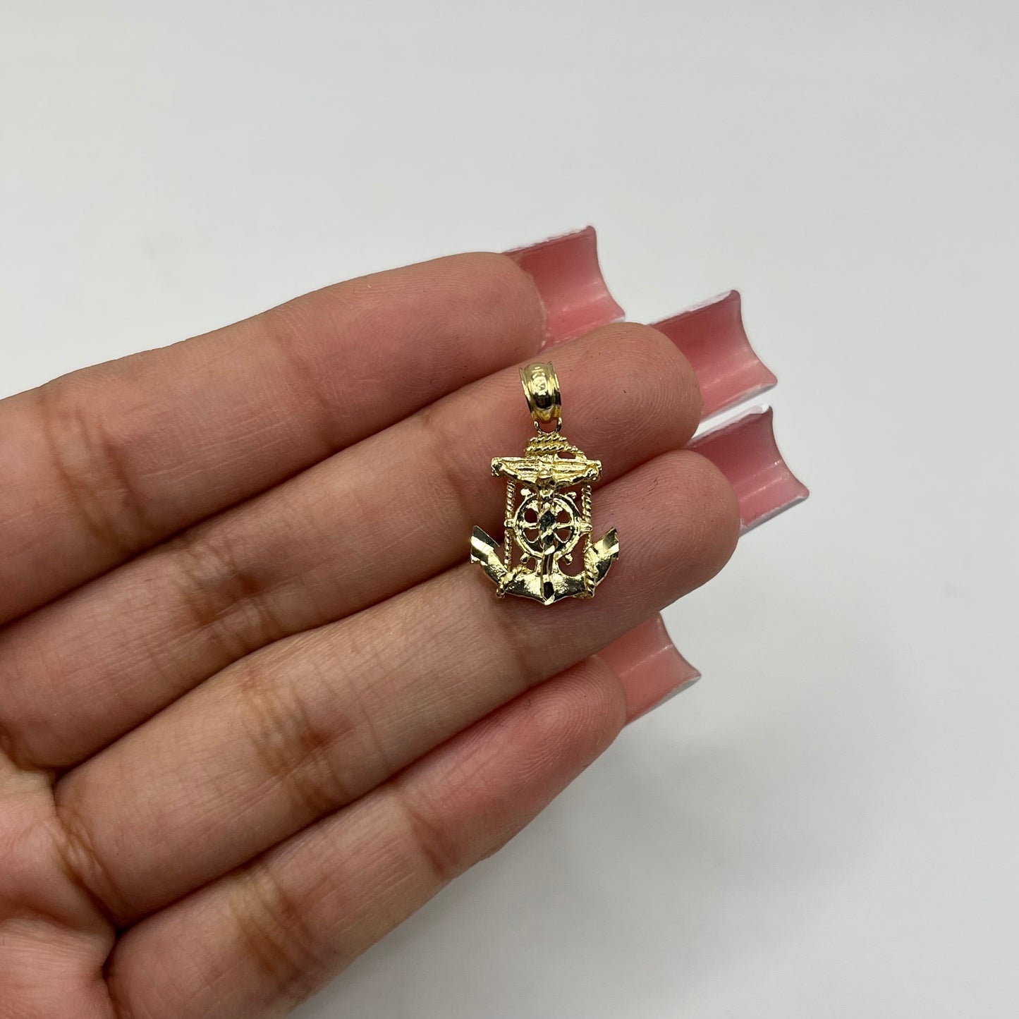 10k Gold Mariner Crucifix Cross Charm