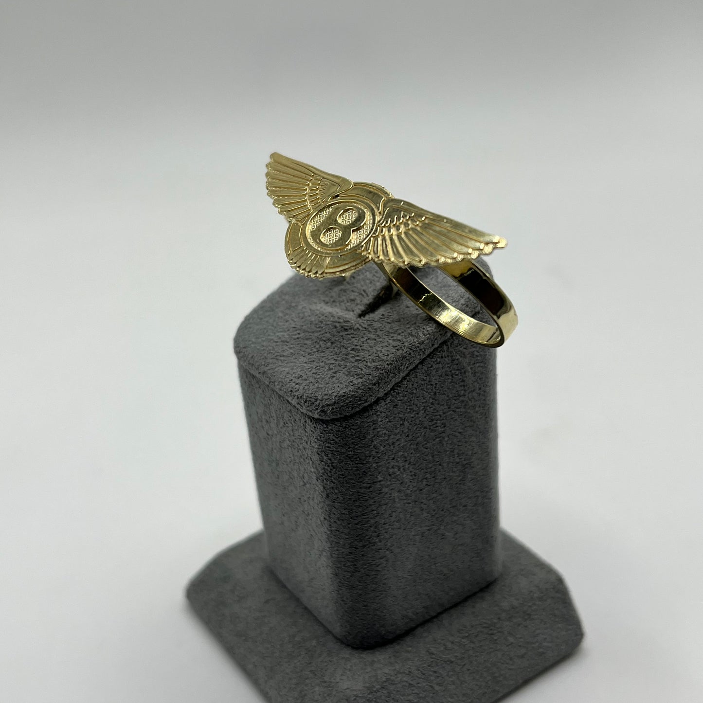 10k Gold B Wing Two Finger Ring