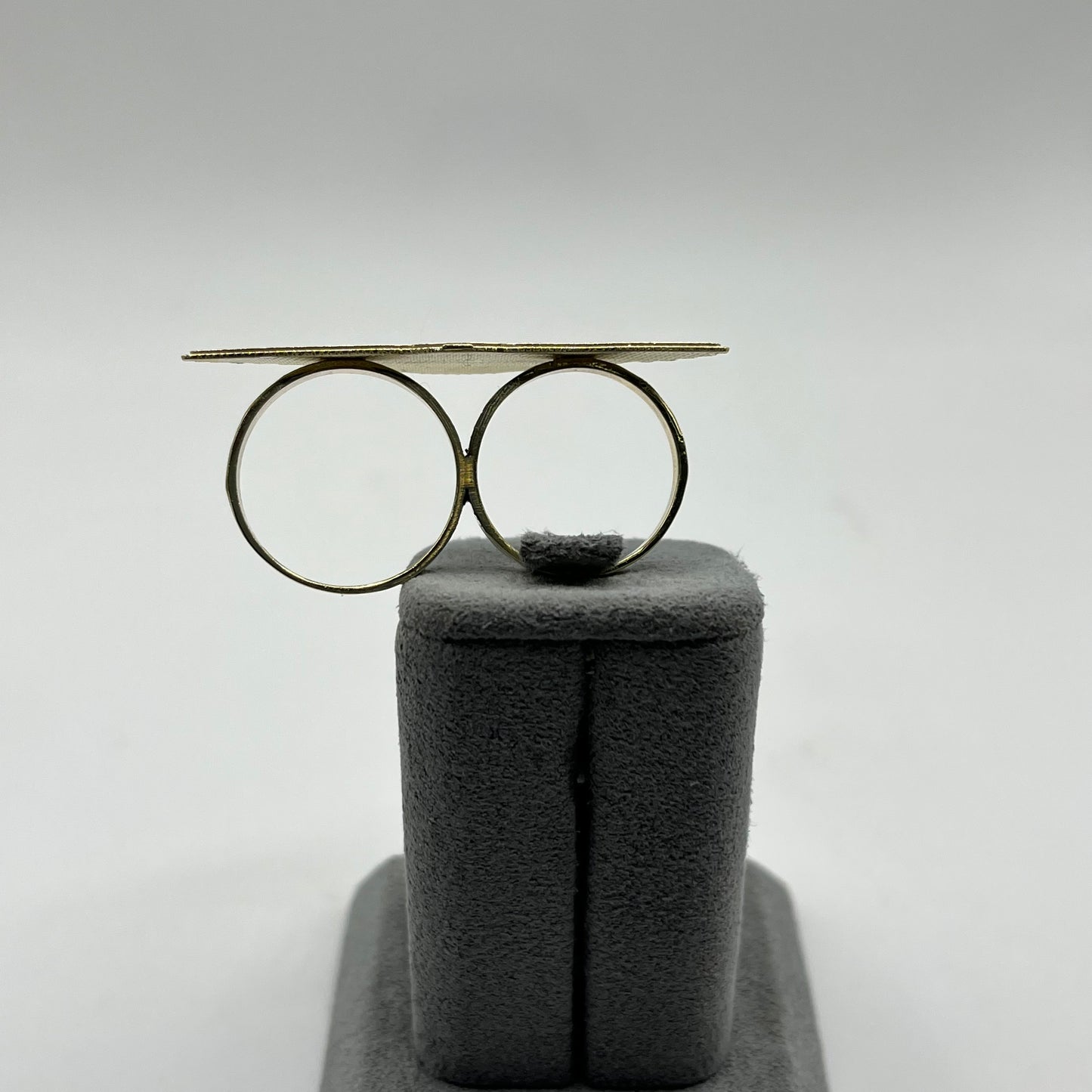 10k Gold B Wing Two Finger Ring