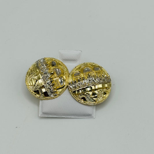 10K Gold Solid Last Supper Earrings
