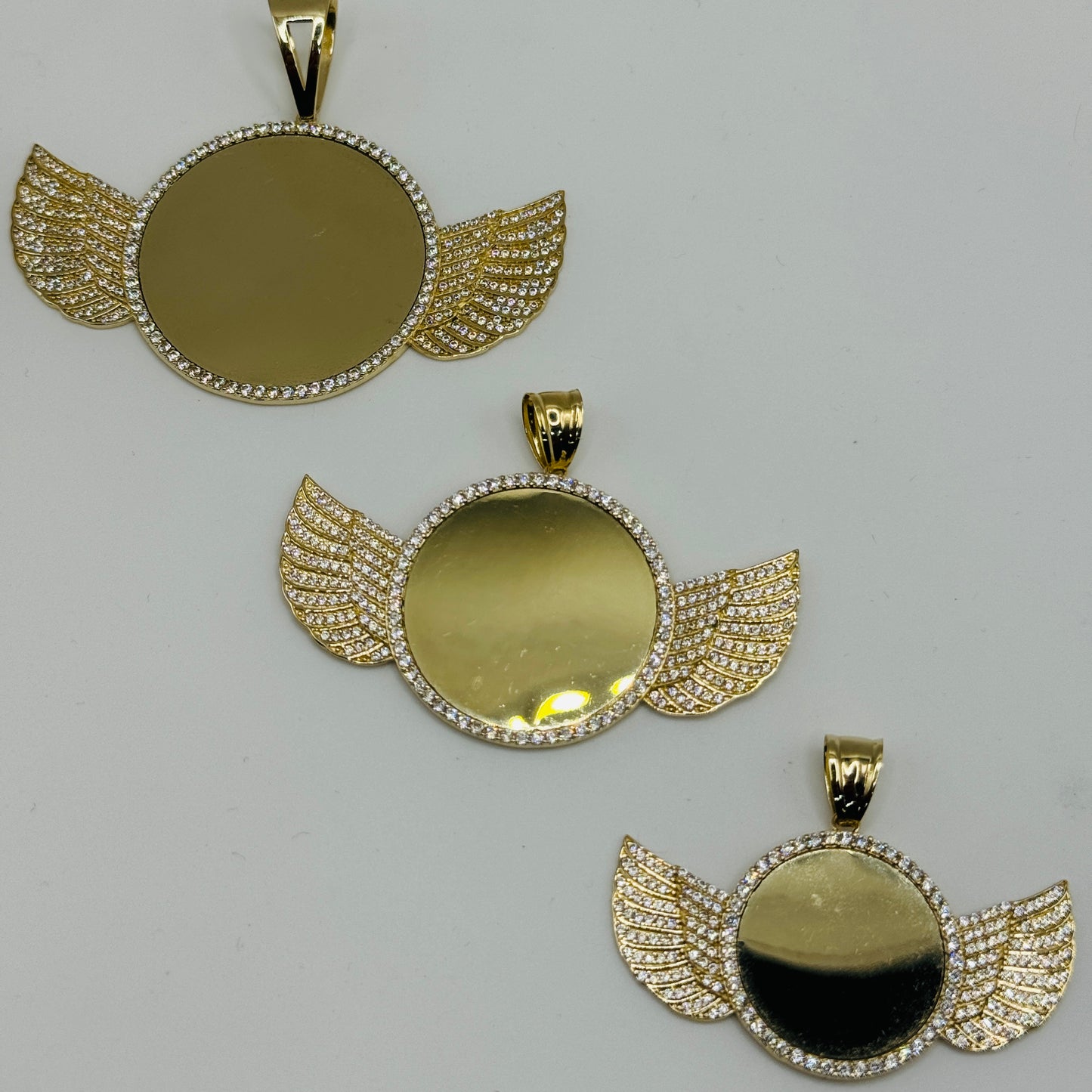 10K GoldAngel Wing Picture Pendant (L)