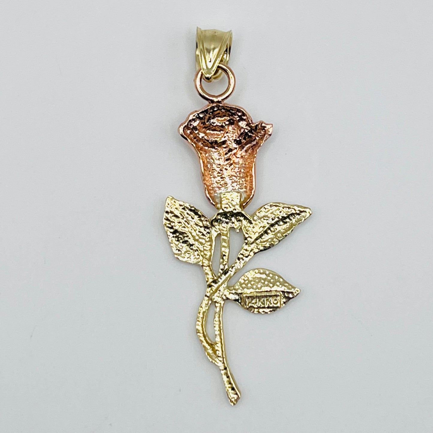 10K Rose and Yellow Gold Rose Charm