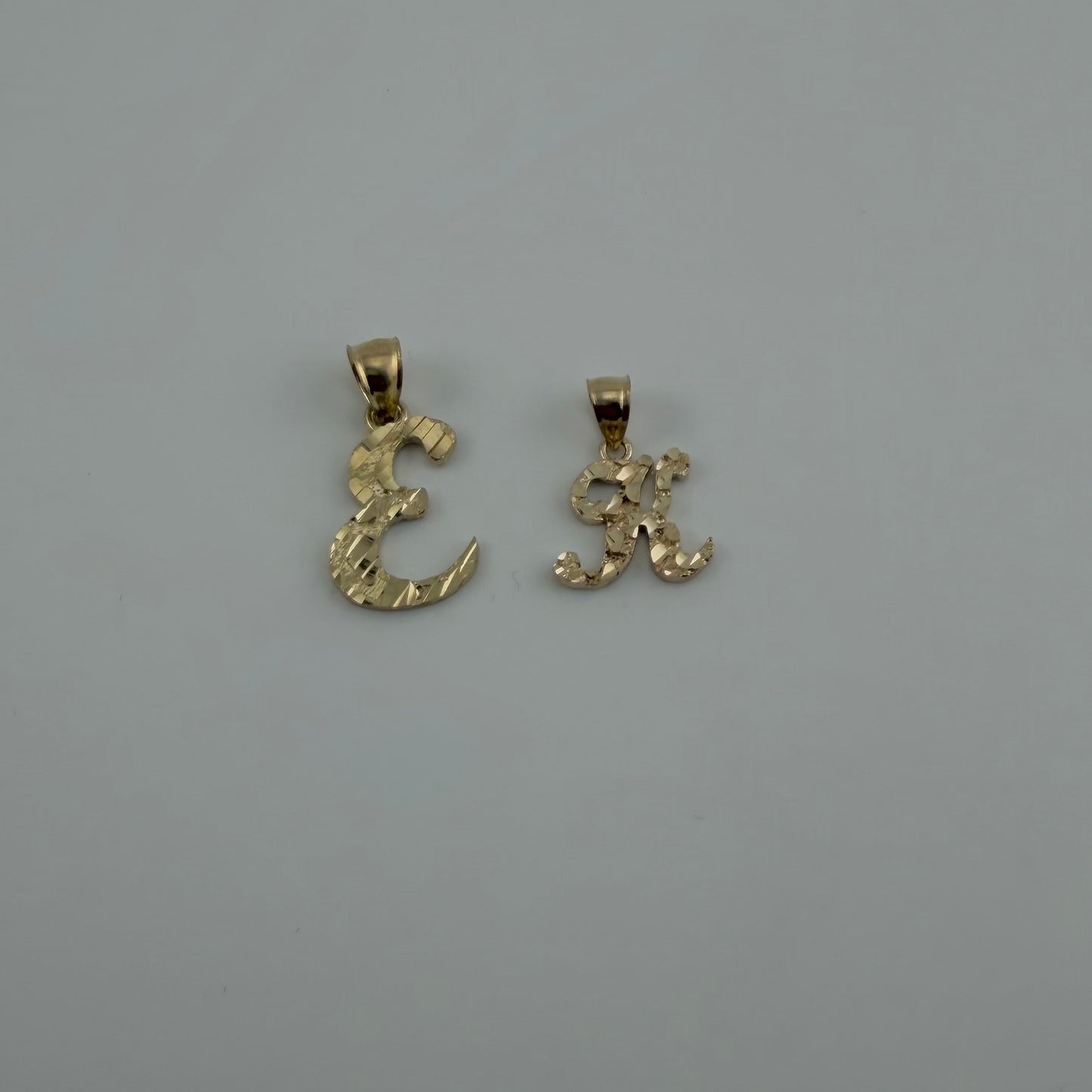 10k Gold Nugget Initial Charm (S)