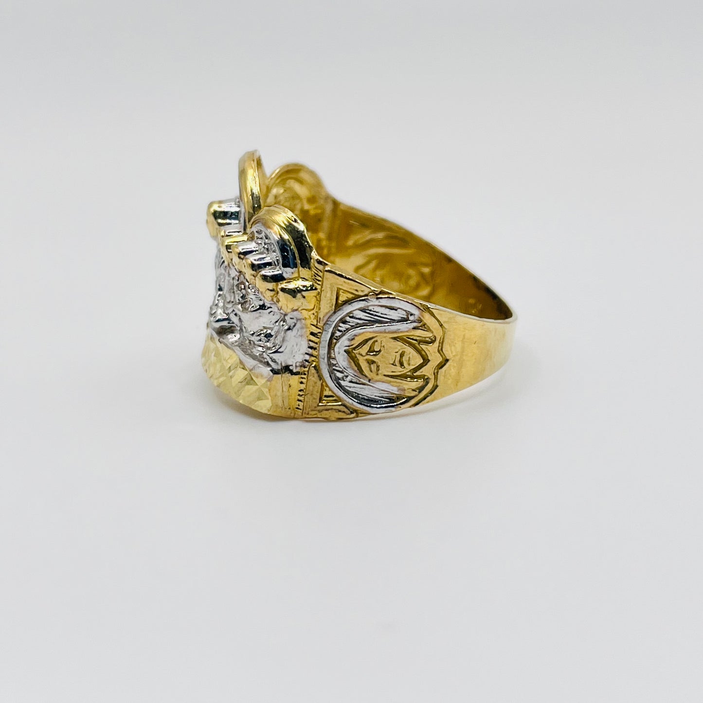 10K Gold Two Tone Last Supper Ring