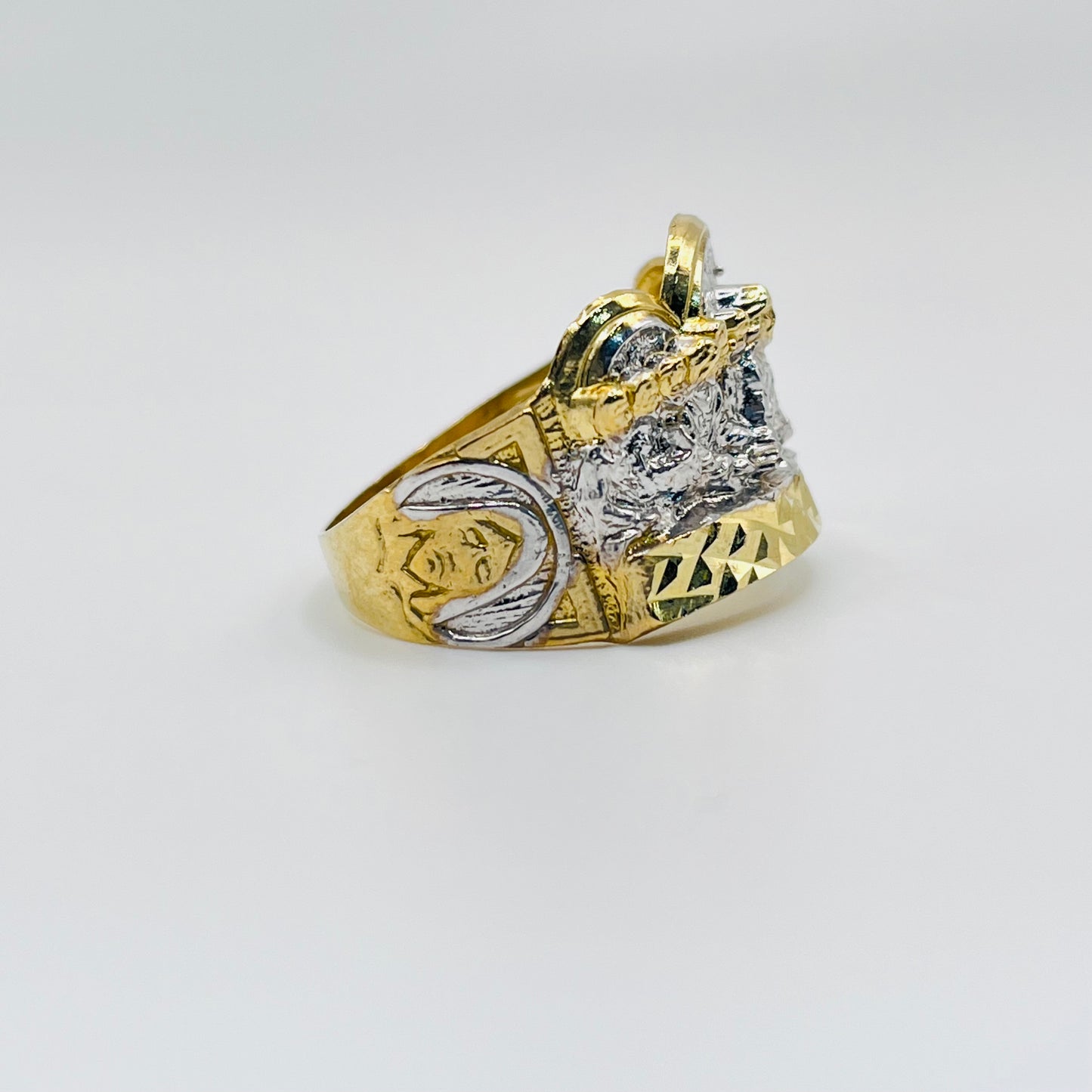 10K Gold Two Tone Last Supper Ring