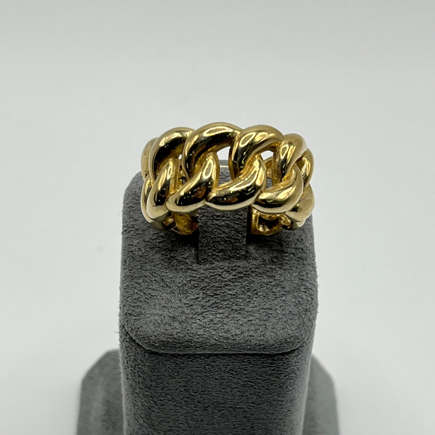 Large 10K Solid Gold Miami Cuban Ring