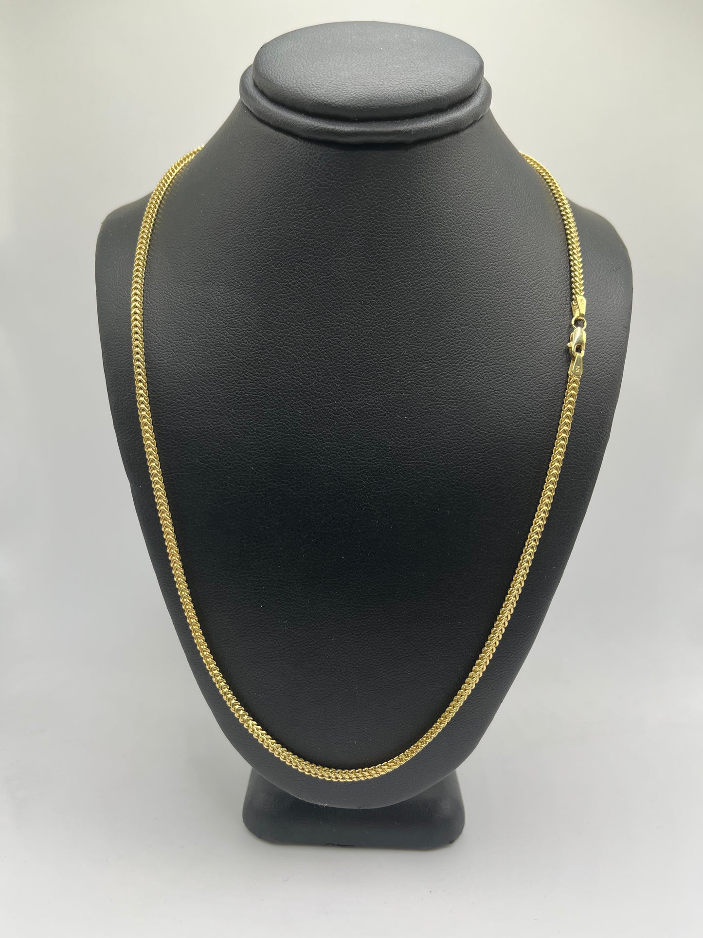 10K Gold 2.3mm Hollow Franco Chain