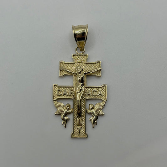 10k Gold Caravaca Cross Charm