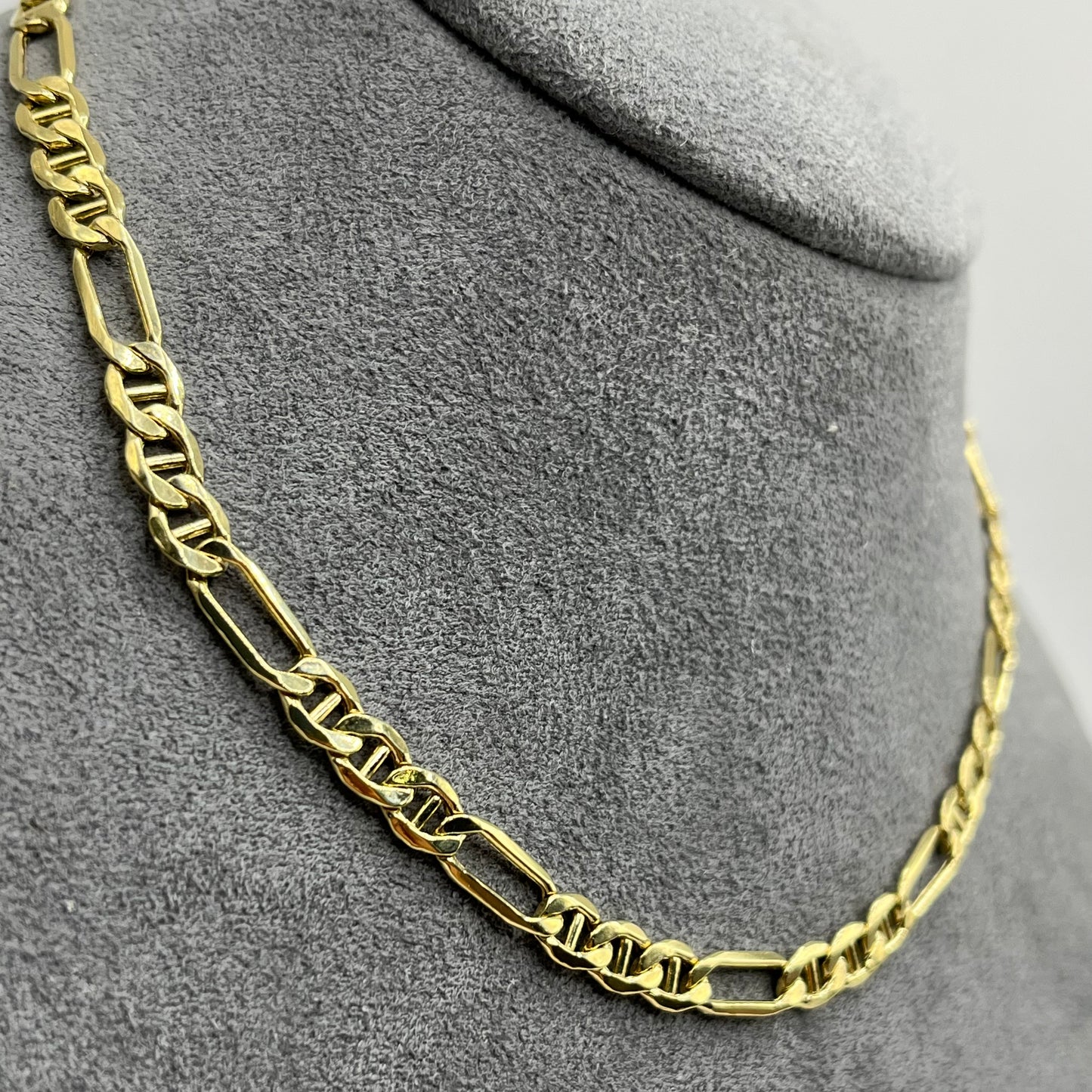 10k Gold 5mm Hollow Figucci Chain