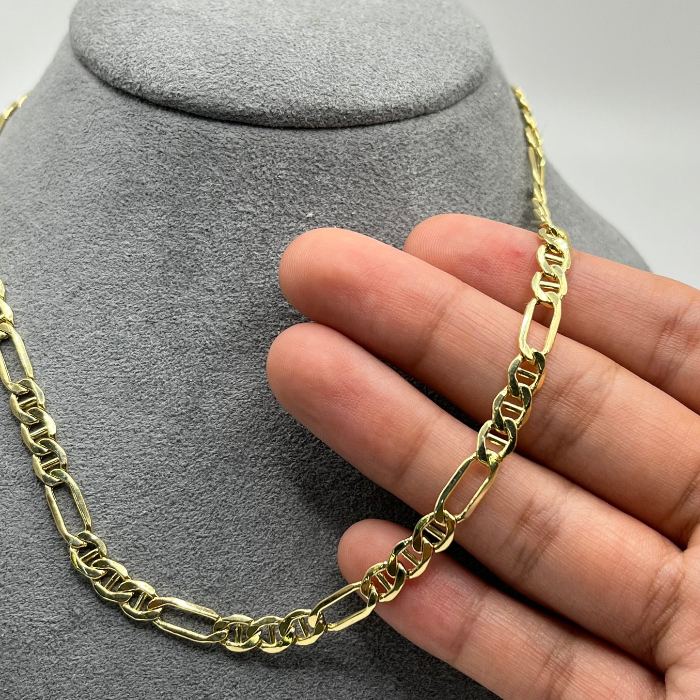 10k Gold 5mm Hollow Figucci Chain