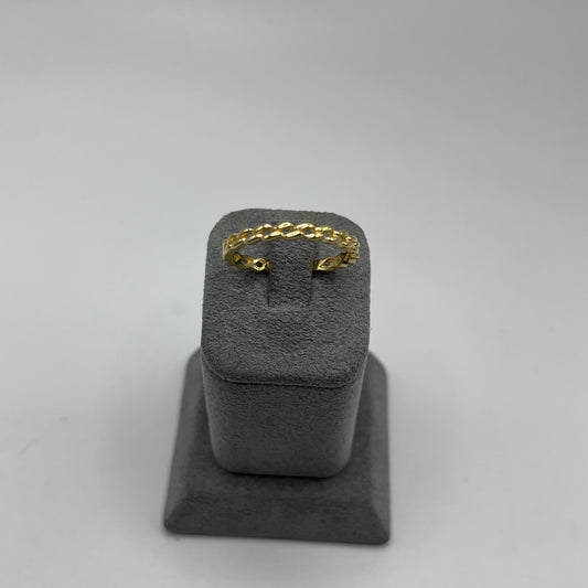 14k Gold Cable Link Ring