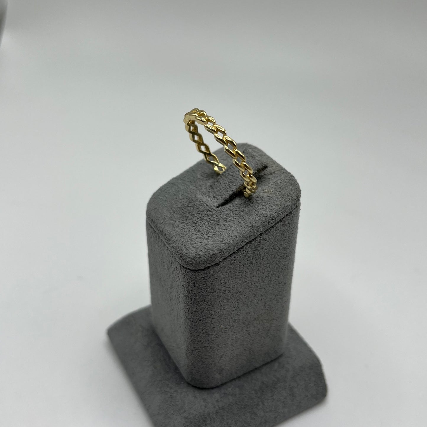 14k Gold Cable Link Ring
