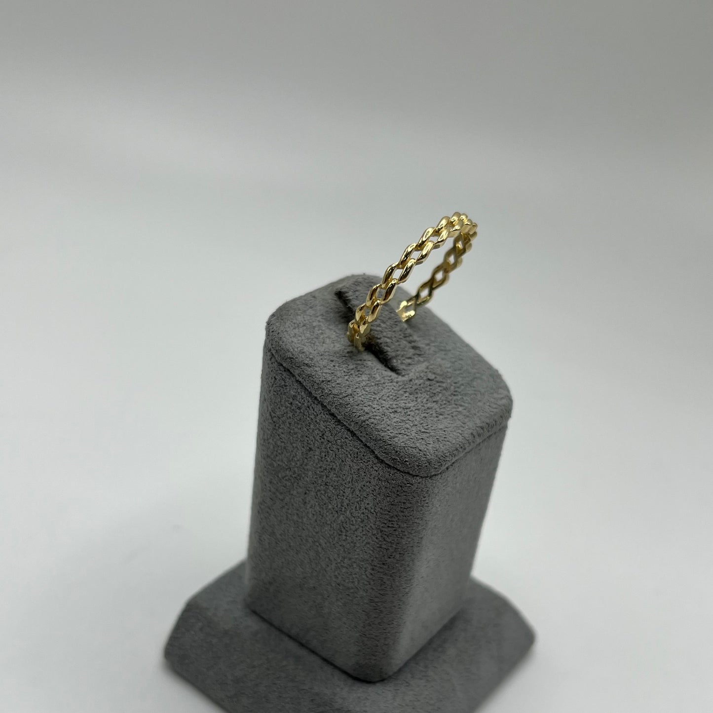 14k Gold Cable Link Ring