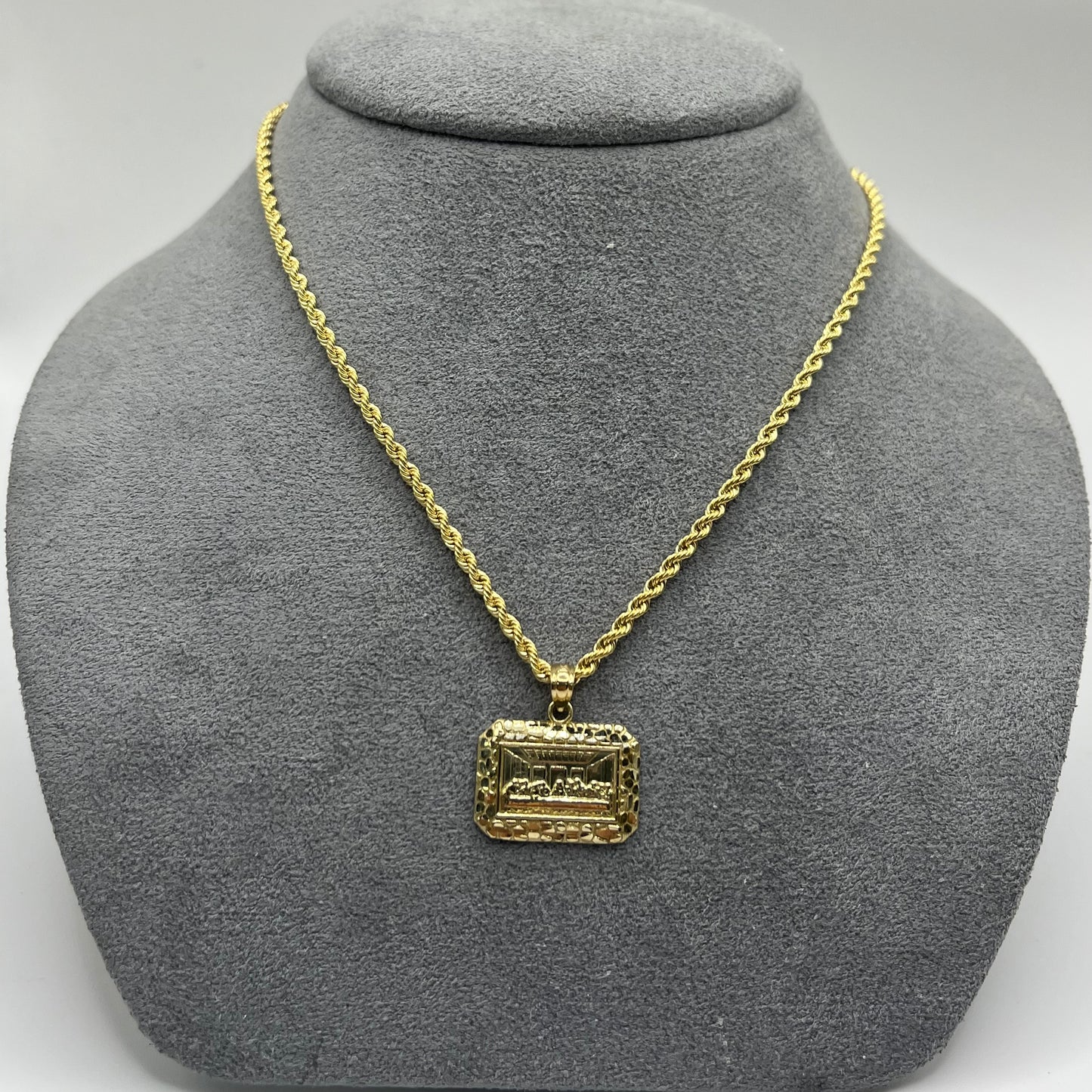 10K Gold Last Supper Nugget Pendant (Small)
