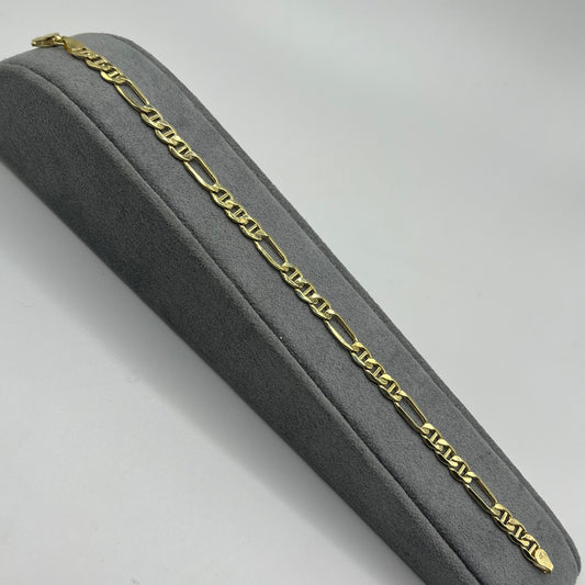 10k Gold 5mm Hollow Figucci Bracelet
