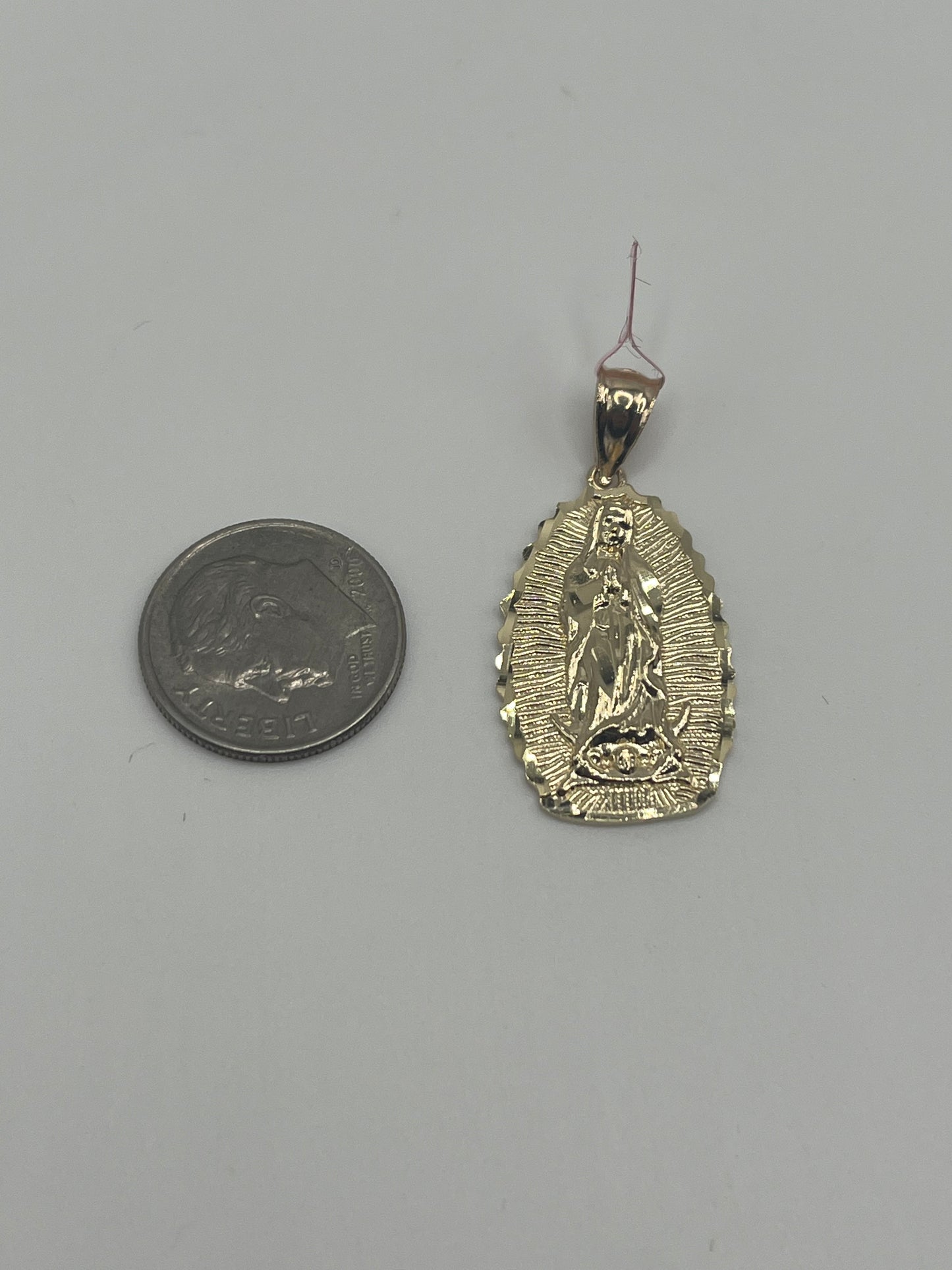 14K Gold Virgin Mary Charm